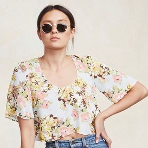 ❌SOLD❌Reformation Floral Flounce Top